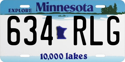 MN license plate 634RLG