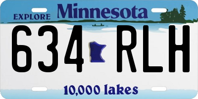 MN license plate 634RLH