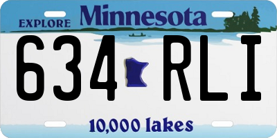 MN license plate 634RLI