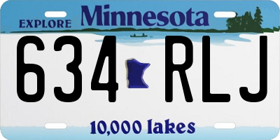 MN license plate 634RLJ