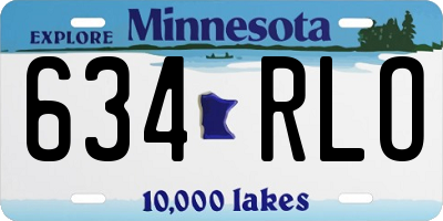 MN license plate 634RLO