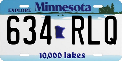 MN license plate 634RLQ