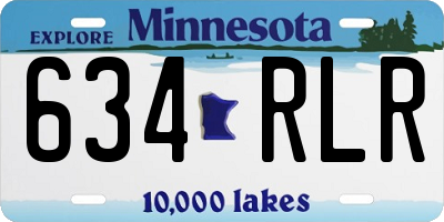 MN license plate 634RLR