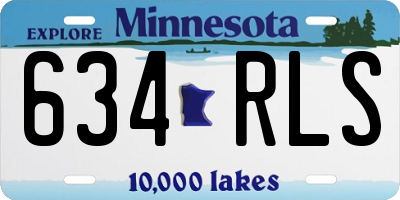 MN license plate 634RLS