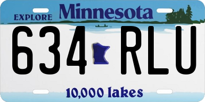 MN license plate 634RLU