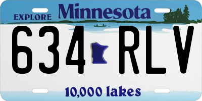 MN license plate 634RLV