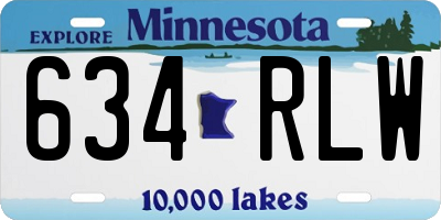 MN license plate 634RLW