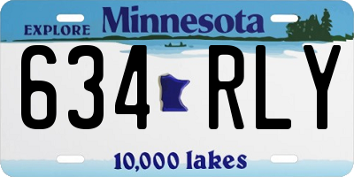 MN license plate 634RLY