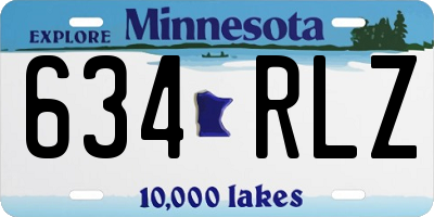 MN license plate 634RLZ