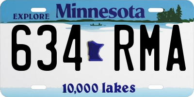 MN license plate 634RMA