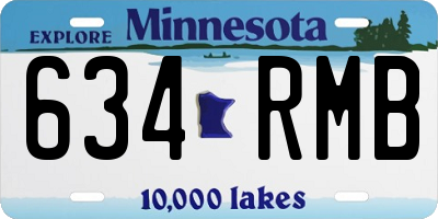 MN license plate 634RMB