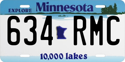MN license plate 634RMC