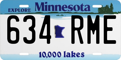 MN license plate 634RME