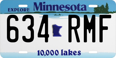 MN license plate 634RMF