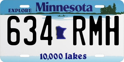 MN license plate 634RMH