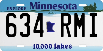 MN license plate 634RMI