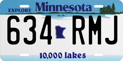 MN license plate 634RMJ