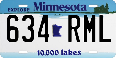 MN license plate 634RML
