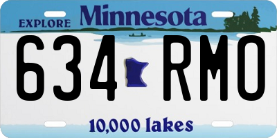 MN license plate 634RMO