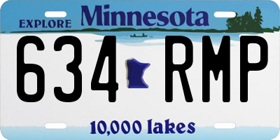 MN license plate 634RMP