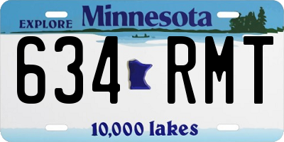 MN license plate 634RMT