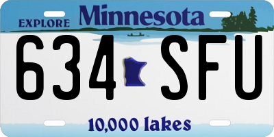 MN license plate 634SFU