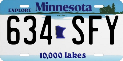 MN license plate 634SFY