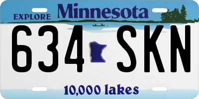 MN license plate 634SKN