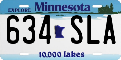 MN license plate 634SLA