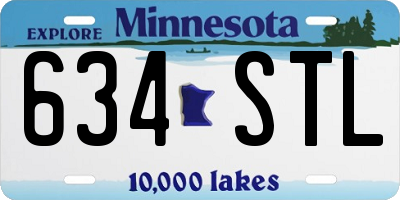 MN license plate 634STL