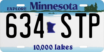 MN license plate 634STP