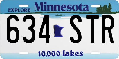 MN license plate 634STR