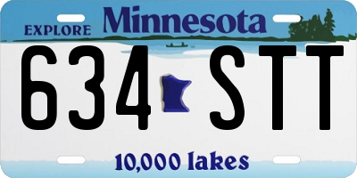 MN license plate 634STT