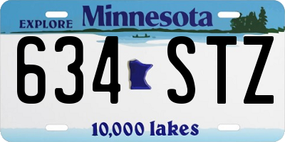 MN license plate 634STZ