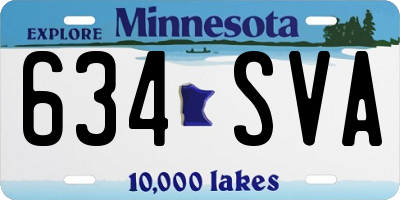 MN license plate 634SVA