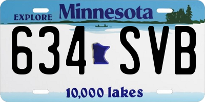 MN license plate 634SVB