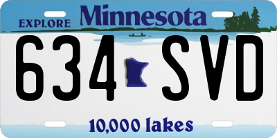 MN license plate 634SVD
