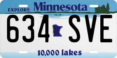 MN license plate 634SVE