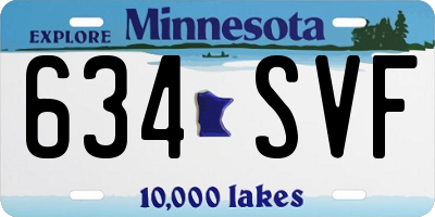 MN license plate 634SVF