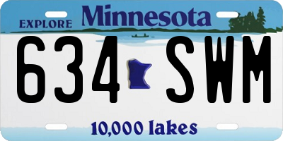 MN license plate 634SWM