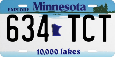 MN license plate 634TCT
