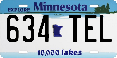 MN license plate 634TEL