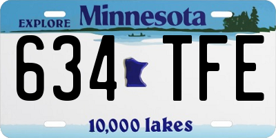 MN license plate 634TFE