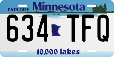 MN license plate 634TFQ