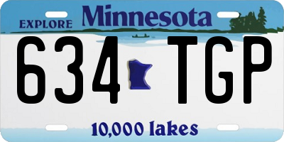 MN license plate 634TGP