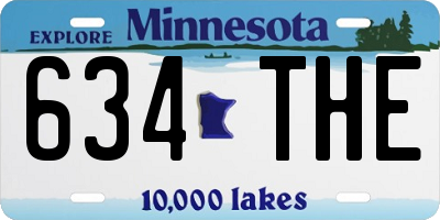 MN license plate 634THE