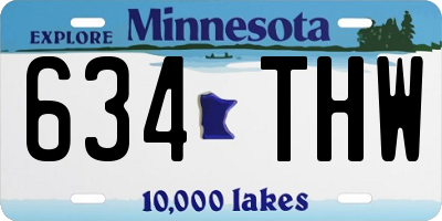 MN license plate 634THW