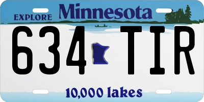 MN license plate 634TIR
