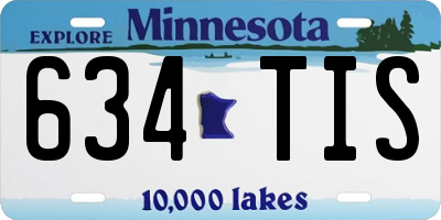 MN license plate 634TIS
