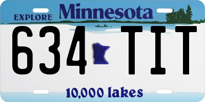 MN license plate 634TIT